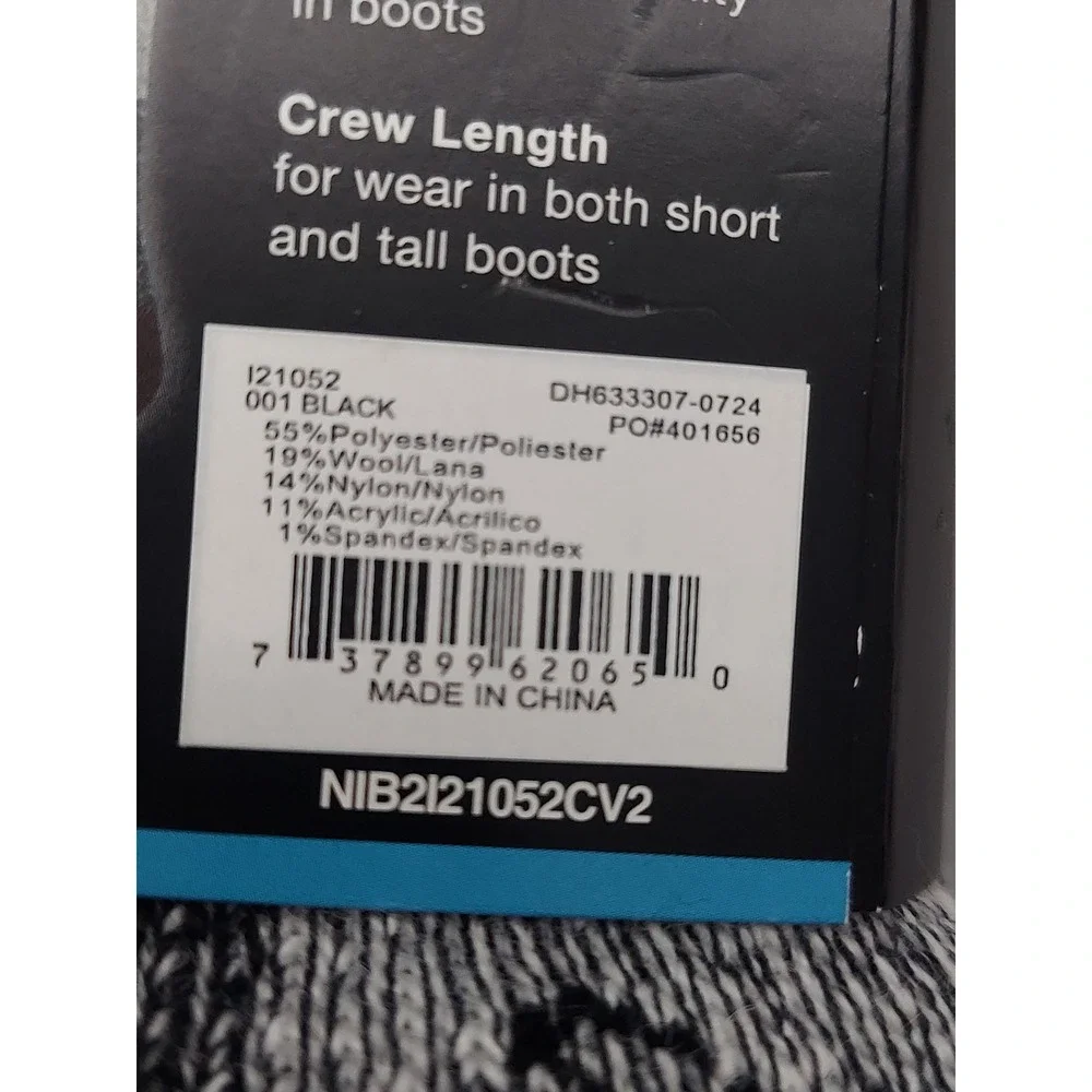 2 pair Dickies Socks Men Wool Blend Performance Thermal Crew Length Cold Weather
